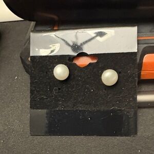 Elegant 925 Sterling Silver Freshwater Pearl Stud Earrings